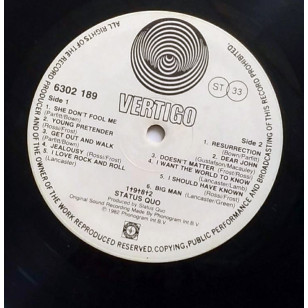 Status Quo ‎- 1+9+8+2 1982 Asia Version Vinyl LP (Rare Vertigo Swirl Release)***READY TO SHIP from Hong Kong***